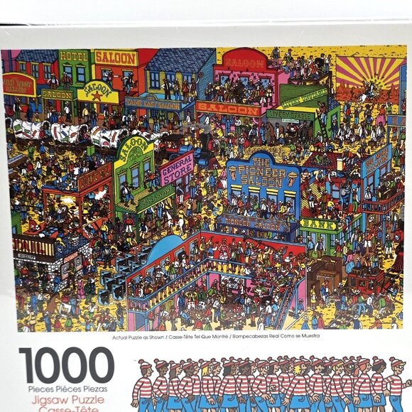 Where's Waldo Wild West 1000 Piece Jigsaw Puzzle By Aquarius NEW (20" x 28") - Picture 2 of 7